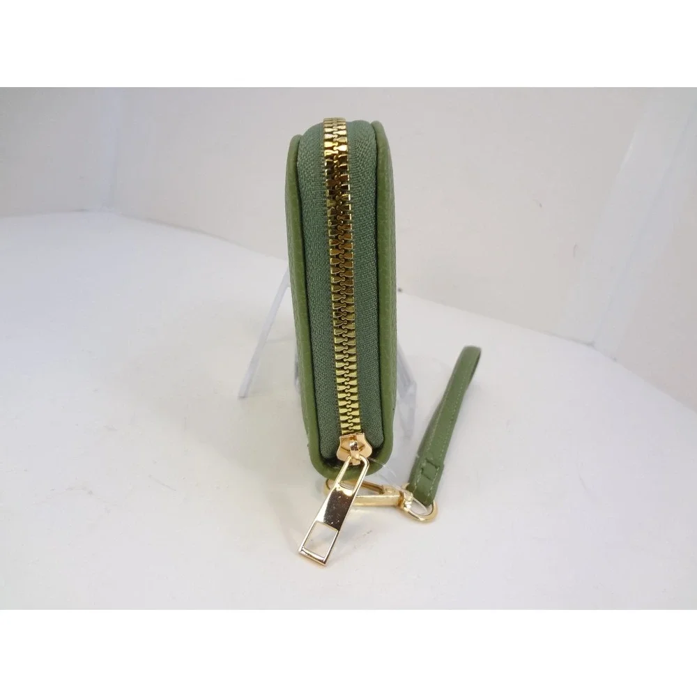 Ragsto Satchel Handbag Wallet Set Large Green New Pebbled Faux‎ Leather Padlock